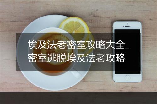 埃及法老密室攻略大全_密室逃脱埃及法老攻略