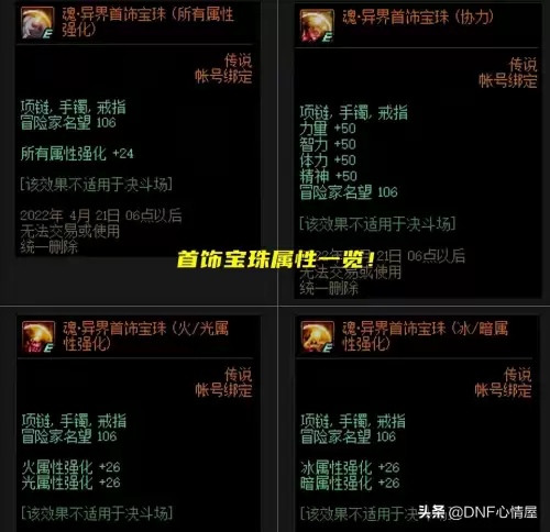 dnf魂异界宝珠属性　dnf属性附魔宝珠有哪些-第3张