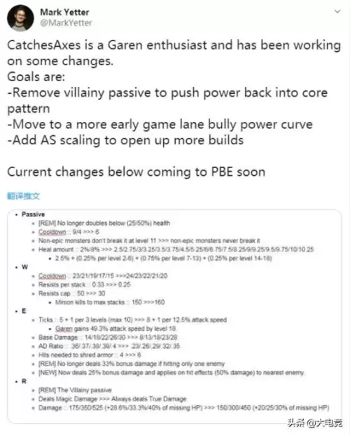 英雄联盟盖伦改动　盖伦大反派效果-第3张