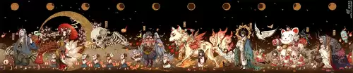百鬼夜行图全画　百鬼夜行图片 插画-第8张