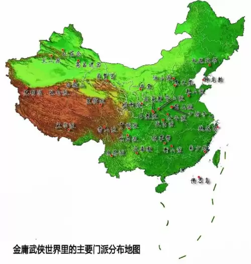 天龙八部门派地图　天龙八部门派分布地图-第1张